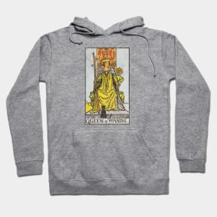 Queen of wands tarot card (distressed) Hoodie